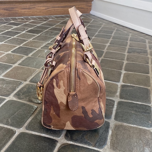 Vintage Michael Kors Leather, Camo Handbag - Picture 3 of 6